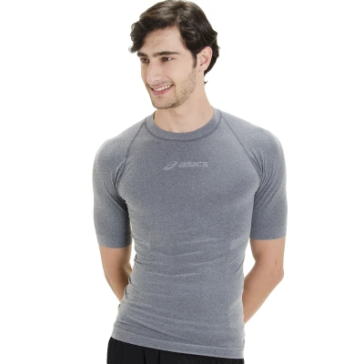 CAMISETA ASICS SEAMLESS SLEEVE MASCULINA - Cinza