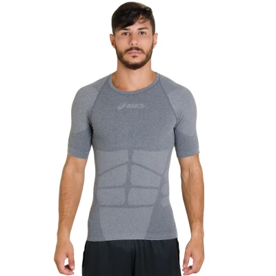 CAMISETA ASICS SEAMLESS SS COMPRESSÃO MASCULINA - Cinza