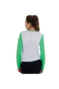 CAMISETA ASICS SPORTS MESH LS MANGA LONGA FEMININA - Verde/branco CAMISETA ASICS SPORTS MESH LS MANGA LONGA FEMININA - Verde/branco
