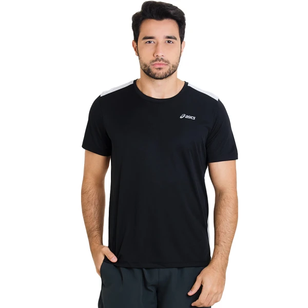 CAMISETA ASICS SPORTS MESH SS MASCULINA - Preto/branco
