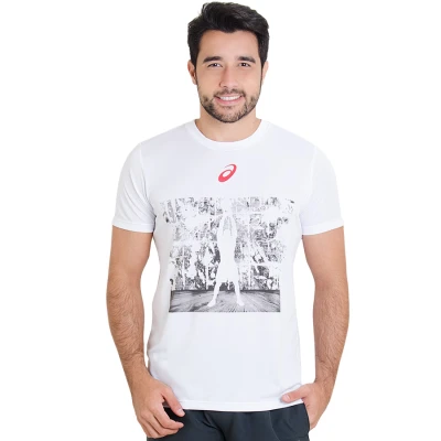 CAMISETA ASICS TRAINING SS INSANE MASCULINA - Branco CAMISETA ASICS TRAINING SS INSANE MASCULINA - Branco