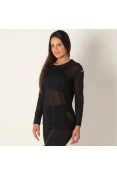 CAMISETA ASICS TRAINING WORKOUT MANGA LONGA FEMININA - Preto