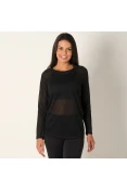 CAMISETA ASICS TRAINING WORKOUT MANGA LONGA FEMININA - Preto