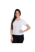 CAMISETA ASICS W PA BASIC SS FEMININA - Branco CAMISETA ASICS W PA BASIC SS FEMININA - Branco