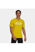 CAMISETA BOX ESTAMPADA BRUSHSTROKE LOGO ADIDAS MASCULINA - Amarelo CAMISETA BOX ESTAMPADA BRUSHSTROKE LOGO ADIDAS MASCULINA - Amarelo