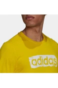 CAMISETA BOX ESTAMPADA BRUSHSTROKE LOGO ADIDAS MASCULINA - Amarelo CAMISETA BOX ESTAMPADA BRUSHSTROKE LOGO ADIDAS MASCULINA - Amarelo