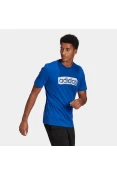 CAMISETA BOX ESTAMPADA BRUSHSTROKE LOGO ADIDAS MASCULINA - Azul CAMISETA BOX ESTAMPADA BRUSHSTROKE LOGO ADIDAS MASCULINA - Azul
