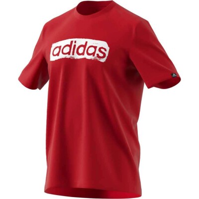 CAMISETA BOX ESTAMPADA BRUSHSTROKE LOGO ADIDAS MASCULINA - Vermelho CAMISETA BOX ESTAMPADA BRUSHSTROKE LOGO ADIDAS MASCULINA - Vermelho