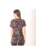 CAMISETA COLCCI ESTAMPADA FEMININA - Preto/verde