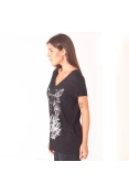 CAMISETA COLCCI ESTAMPADA PRETA FEMININA - Preto CAMISETA COLCCI ESTAMPADA PRETA FEMININA - Preto
