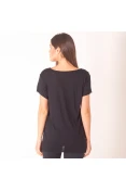 CAMISETA COLCCI ESTAMPADA PRETA FEMININA - Preto CAMISETA COLCCI ESTAMPADA PRETA FEMININA - Preto
