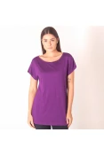 CAMISETA COLCCI GOLA CANOA FEMININA - Roxo