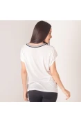 CAMISETA COLCCI GOLA RETILÍNEA FEMININA - Branco