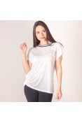 CAMISETA COLCCI GOLA RETILÍNEA FEMININA - Branco