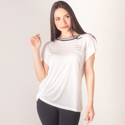 CAMISETA COLCCI GOLA RETILÍNEA FEMININA - Branco