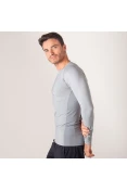 CAMISETA COMPRESSÃO ASICS BASELAYER LS TOP MANGA LONGA MASCULINA - Cinza