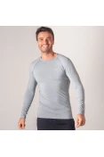CAMISETA COMPRESSÃO ASICS BASELAYER LS TOP MANGA LONGA MASCULINA - Cinza
