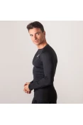CAMISETA COMPRESSÃO ASICS BASELAYER LS TOP MANGA LONGA MASCULINA - Preto