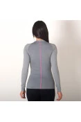 CAMISETA COMPRESSÃO ASICS BASELAYER TOP MANGA LONGA FEMININA - Cinza