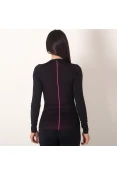 CAMISETA COMPRESSÃO ASICS BASELAYER TOP MANGA LONGA FEMININA - Preto