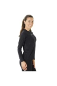 CAMISETA COMPRESSÃO ASICS SEAMLESS LS MANGA LONGA FEMININA - Preto