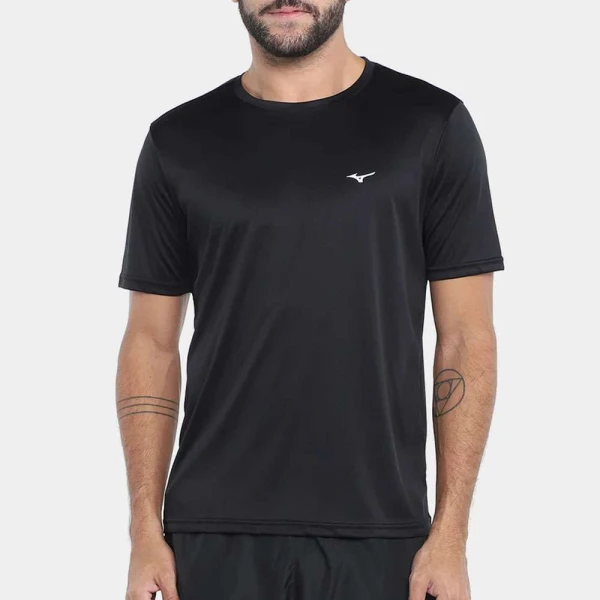 CAMISETA DE CORRIDA MIZUNO RUN SPARK 2 MASCULINA - Preto