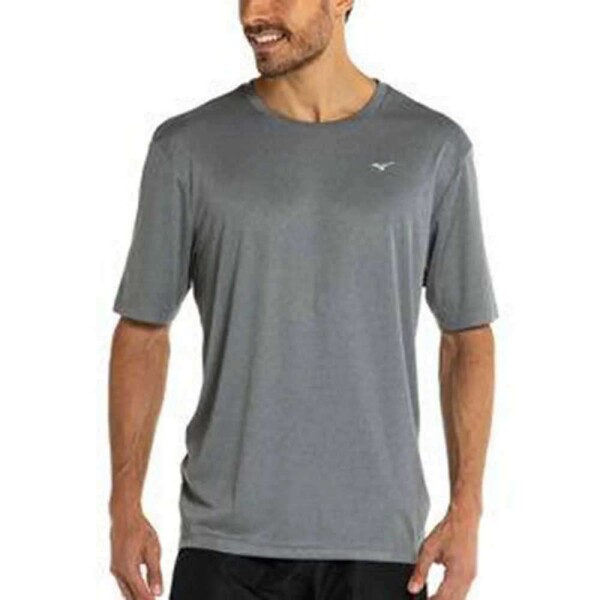 CAMISETA DE CORRIDA MIZUNO RUN SPARK 2 MESCLA MASCULINA - Cinza