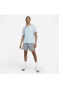 CAMISETA DE CORRIDA NIKE DRI-FIT MILER MASCULINA - Azul celeste
