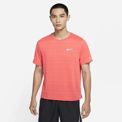 CAMISETA DE CORRIDA NIKE DRI-FIT MILER MASCULINA - Laranja