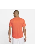 CAMISETA DE CORRIDA NIKE DRI-FIT MILER MASCULINA - Laranja/prata