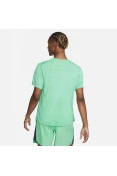 CAMISETA DE CORRIDA NIKE DRI-FIT MILER MASCULINA - Verde/prata
