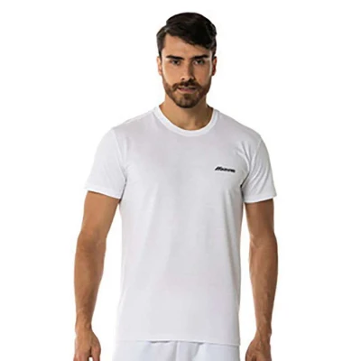 CAMISETA DE TREINO MIZUNO BASIC LOGO MASCULINA - Branco