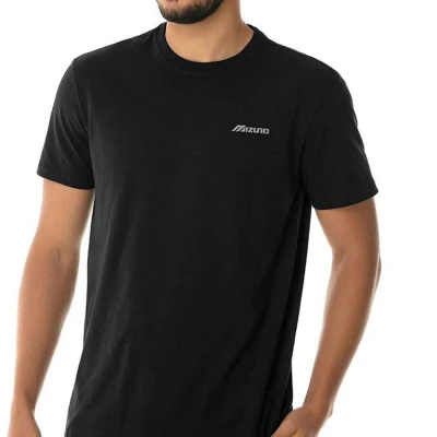 CAMISETA DE TREINO MIZUNO BASIC LOGO MASCULINA - Preto