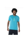 CAMISETA DE TREINO MIZUNO FOCUS STAMP MASCULINA - Azul