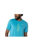 CAMISETA DE TREINO MIZUNO FOCUS STAMP MASCULINA - Azul