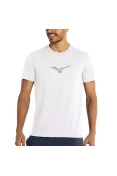 CAMISETA DE TREINO MIZUNO LIFESTYLE MASCULINA - Branco/cinza CAMISETA DE TREINO MIZUNO LIFESTYLE MASCULINA - Branco/cinza