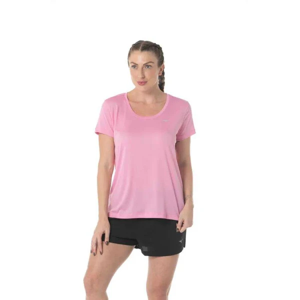 CAMISETA DE TREINO MIZUNO NIRVANA FEMININA - Rosa