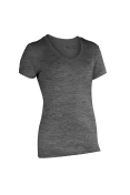CAMISETA DE TREINO TECH SHORT SLEEV V NECK UNDER ARMOUR FEMININA - Grafite