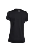CAMISETA DE TREINO TECH SHORT SLEEV V NECK UNDER ARMOUR FEMININA - Preto