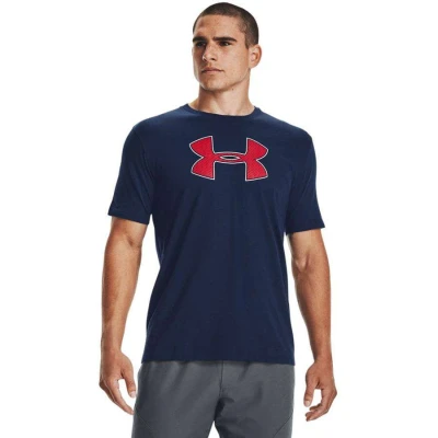 CAMISETA DE TREINO UNDER ARMOUR BIG LOGO SS MASCULINA - Marinho CAMISETA DE TREINO UNDER ARMOUR BIG LOGO SS MASCULINA - Marinho