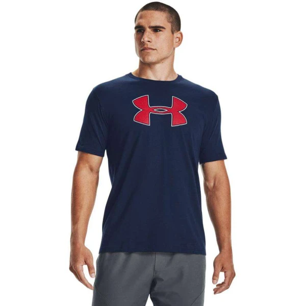 CAMISETA DE TREINO UNDER ARMOUR BIG LOGO SS MASCULINA - Marinho CAMISETA DE TREINO UNDER ARMOUR BIG LOGO SS MASCULINA - Marinho