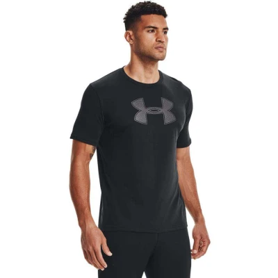 CAMISETA DE TREINO UNDER ARMOUR BIG LOGO SS MASCULINA - Preto CAMISETA DE TREINO UNDER ARMOUR BIG LOGO SS MASCULINA - Preto