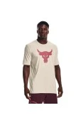 CAMISETA DE TREINO UNDER ARMOUR ROCK BRAHMA BULL MASCULINA - Bege