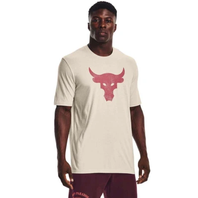 CAMISETA DE TREINO UNDER ARMOUR ROCK BRAHMA BULL MASCULINA - Bege