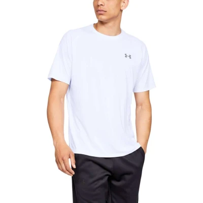 CAMISETA DE TREINO UNDER ARMOUR TECH 2.0 MASCULINA - Branco CAMISETA DE TREINO UNDER ARMOUR TECH 2.0 MASCULINA - Branco
