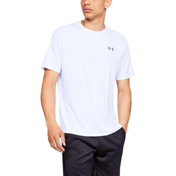 CAMISETA DE TREINO UNDER ARMOUR TECH 2.0 MASCULINA - Branco