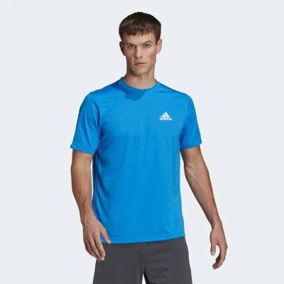CAMISETA ESPORTIVA AEROREADY DESIGNED TO MOVE ADIDAS MASCULINA - Azul CAMISETA ESPORTIVA AEROREADY DESIGNED TO MOVE ADIDAS MASCULINA - Azul