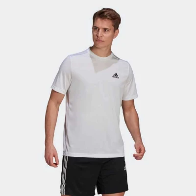 CAMISETA ESPORTIVA AEROREADY DESIGNED TO MOVE ADIDAS MASCULINA - Branco CAMISETA ESPORTIVA AEROREADY DESIGNED TO MOVE ADIDAS MASCULINA - Branco