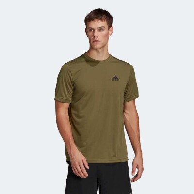 CAMISETA ESPORTIVA AEROREADY DESIGNED TO MOVE ADIDAS MASCULINA - Verde CAMISETA ESPORTIVA AEROREADY DESIGNED TO MOVE ADIDAS MASCULINA - Verde