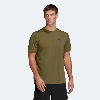 CAMISETA ESPORTIVA AEROREADY DESIGNED TO MOVE ADIDAS MASCULINA - Verde CAMISETA ESPORTIVA AEROREADY DESIGNED TO MOVE ADIDAS MASCULINA - Verde